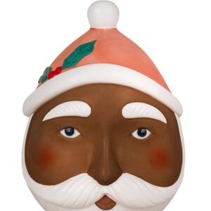 HGTV African American Santa Claus Cookie/Candy Jar. New
